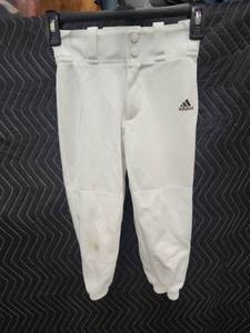 lot 2134 image: Adidas Youth Baseball Pants White Size XS (UK 7-8Y) Elastic Cuff