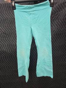 lot 2140 image: Cat & Jack Girls Size S (67) Aqua Flare Leg Pants with Fold-Over Waistband