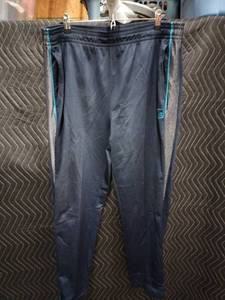 lot 2157 image: AND1 Mens Athletic Track Pants Size L Navy w Teal Piping