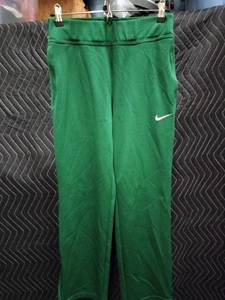 lot 2177 image: Nike Green Athletic Pants with White Swoosh Logo Size S