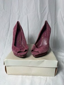 lot 36703 image: BCBG-DORIEL dark rose suede high heel size 9.5