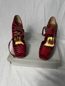 lot 36727 image: Jessica Simpson-cherry onyx leather shoe size 9.5