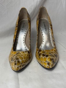 lot 36762 image: GIANNA BINI goldyellow snake skin high heel size 9.5