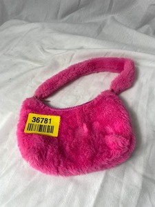 lot 36781 image: gently used small faux fur pink purse