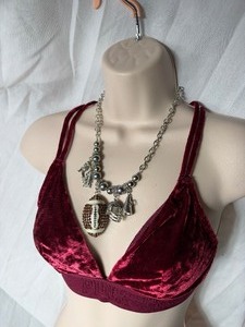 lot 36823 image: Silver - Tone Football - THemed Charm Necklace.