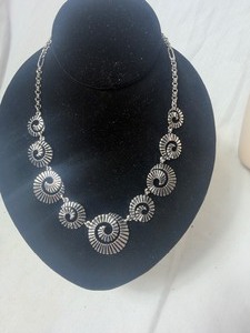 lot 36857 image: Misc. Silver Necklaces
