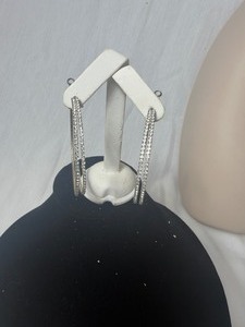 lot 36881 image: Double Band Medium Hooped Earrings