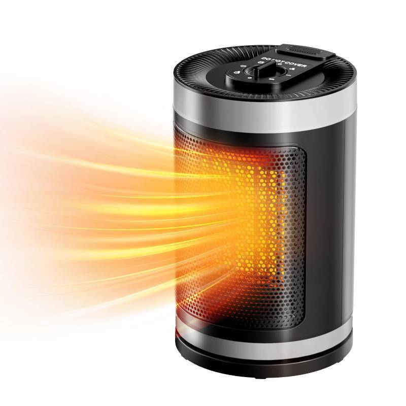 lot 35401 image: Electric Space Heater, Portable Small Space Heater with Temperature Sensor for Indoor Use, Digital Display, 1-12H Timer, Eco and Fan Mode,1500W PTC Ceramic Fast Safety Heat.  FAN DOES NOT BLOW. - Retail $30