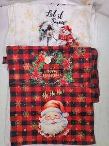 lot 59902 image: 12 Pcs Christmas Kitchen Towels, 14 x 20 in Dishcloth Decor Holiday Dish Hand Towels, Tree Reindeer Truck Prints, Snowman Santa Gnome Patterns, Xmas Home Kitchen Gift Supplies - Retail $20