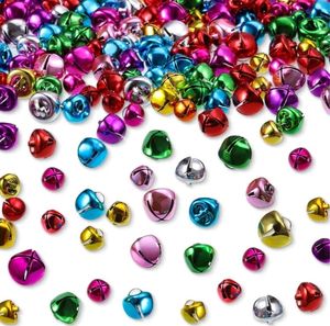lot 59924 image: Jingle Bells for Craft Christmas Bells Multifunctional Multi-Size DIY Small Bells Suitable for Christmas Wreath Decoration Holiday Home Decoration, Multicolor, 5 Sizes. - Retail $13