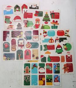 lot 59925 image: Christmas Stickers Labels, Christmas Tags Xmas Name Gift Labels, 6 Pages of 6 Styles. - Retail $12