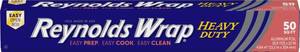 lot 59951 image: Reynolds Wrap Heavy Duty Aluminum Foil Roll, 12 Inch Wide, 50sq ft - Retail $6