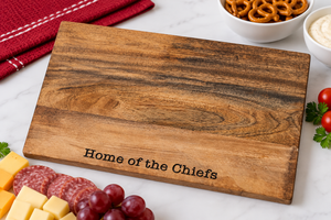 lot 502 image: 12 &amp Main Engraved Home of the Chiefs Cutting Board