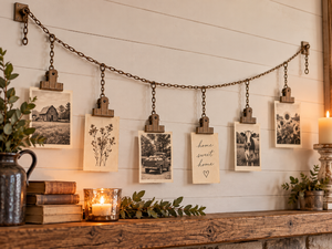 lot 2106 image: New - Rust-Colored Metal Clips on Chain Garland