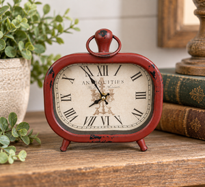 lot 1807 image: Small New Red Tabletop Clock&nbsp