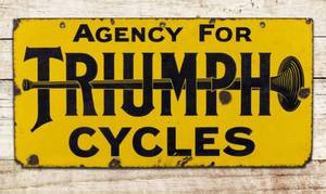 lot 1606 image: New Triumph Cycles Metal Sign