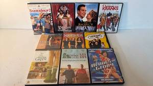 lot 24 image: DVD Movie Lot 9 Films Barbershop 2 Preachin to the Sistas Bachelor Christmas Kranks