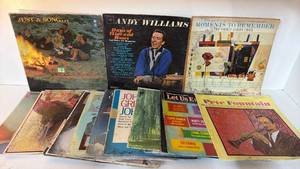 lot 27 image: Lot of 9 Vinyl Records LPs Norman Luboff Choir Andy Williams Johnny Mathis