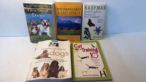 lot 35 image: Lot of 5 Books Two Good Dogs, Kilimanjaro & East Africa, Kaufman New England