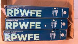 lot 67 image: GE Refrigerator Water Filter RPWFE 3 Pack
