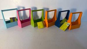 lot 69 image: The Spring Shop Wood Solids Wood Caddy 4.25x2.25x5 in Lot of 6