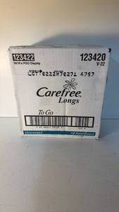 lot 81 image: Carefree Longs To Go Unscented Pantiliners 18 Count 123420