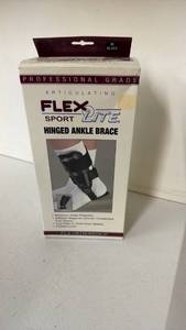 lot 109 image: FlexLite Sport Articulating Hinged Ankle Brace Medium Black 40-800