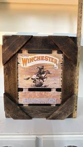 lot 116 image: Winchester Firearms Ammunition Framed Advertising Sign