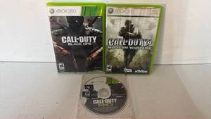 lot 123 image: Activision Xbox 360 Call of Duty Lot of 3 Black Ops, Modern Warfare 4, MW3