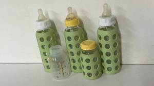 Lifefactory Baby Bottle Lot of 5 Bottles 150 ml Graduated Markings