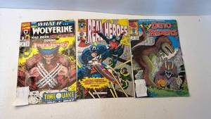 lot 167 image: Marvel Comic Books Lot What If Wolverine #37 and Dino Riders #3