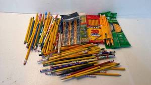 lot 174 image: Assorted Lot No. 2 HB Pencils Ticonderoga Cra-Z-Art Dixon SKK Harry Potter