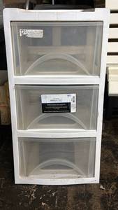 lot 239 image: Mainstays 3-Drawer Medium Cart 14.44 x 13.22 x 27.36 in MS83-360-032-01