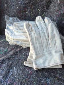 lot 2 image: Work Gloves with Red Stitching 30% Recycled Content Bag Lot - About 10 Pairs