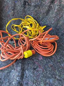 lot 8 image: Extension Cords Lot Yellow Orange 3-Piece