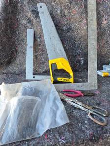 lot 48 image: Stanley Hand Tool Lot Saw Square Pliers Zip Ties