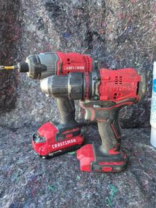 lot 69 image: Craftsman CMCD710 20V Cordless Drill and  Driver 12 Inch Chuck - No Charger - One Battery - Not Tested