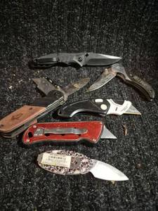 Folding Pocket Knives Lot of 6 Mixed Brands