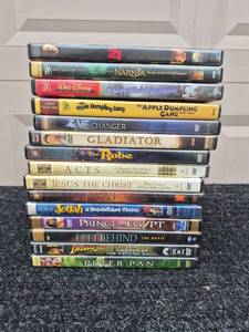 lot 112 image: DVD Movie Lot 15 Titles incl 21, Narnia, Gladiator, The Robe, Peter Pan