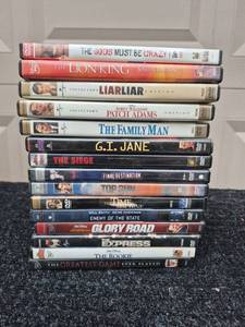 lot 115 image: DVD Movie Lot of 15 Titles Including The Lion King Special Edition and Top Gun - MOST CASES HAVE MULTIPLE SIMILAR DVDS IN THEM