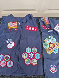 lot 144 image: American Heritage Girls Vest and Sash Lot of 2 Numbers 0002 and 1209