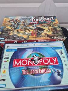 lot 160 image: Parker Brothers Lionheart & Monopoly .com Edition Board Games