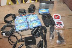 lot 5545 image: NIP Panasonic VHS-C Tapes, Bluetooth Speaker untested & More