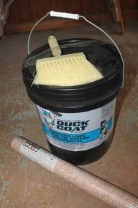 lot 5603 image: NEW 5 Gallon Bucket of Duck Coat Dry Seal & More