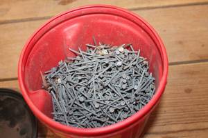 lot 5604 image: Coffee Container with Nails