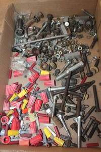 lot 5605 image: Flat of Misc. Bolts and More