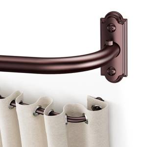 lot 1601 image: YaFex Black Curtain Rod 32-144 Inch Adjustable 1 Inch Diameter