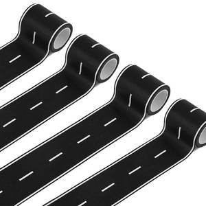 lot 2117 image: Black Toy Car Road Tape 4 Pack 65.6 ft x 2 in