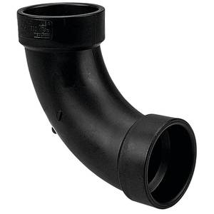 lot 2154 image: NIBCO 3 in. ABS DWV 90 Degree Long Turn Elbow Hub Solvent Weld Fig U5807-LT  Retail $153.80