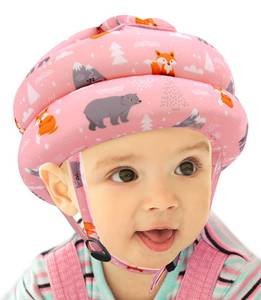lot 2160 image: Simply Kids Baby Head Protector Helmet, 6-36 Months, Pink Fox